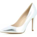 Reduzierte Silberne Evita Shoes ALINA Spitze Pfennigabsatz High Heels & Stiletto-Pumps ohne Verschluss aus Glattleder für Damen Größe 35 mit Absatzhöhe über 9cm 