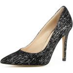 Reduzierte Silberne Evita Shoes ALINA Spitze Pfennigabsatz High Heels & Stiletto-Pumps ohne Verschluss aus Veloursleder für Damen Größe 42 mit Absatzhöhe über 9cm 