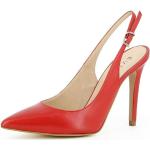 Rote Evita Shoes ALINA Spitze Slingback Pumps ohne Verschluss aus Glattleder für Damen Größe 39 mit Absatzhöhe über 9cm 