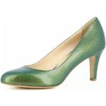 Reduzierte Grüne Lack-Optik Evita Shoes BIANCA Runde Pfennigabsatz High Heels & Stiletto-Pumps ohne Verschluss aus Leder für Damen Größe 34 mit Absatzhöhe 7cm bis 9cm 