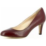 Reduzierte Bordeauxrote Evita Shoes BIANCA Runde Pfennigabsatz High Heels & Stiletto-Pumps ohne Verschluss aus Glattleder für Damen Größe 34 mit Absatzhöhe 7cm bis 9cm 