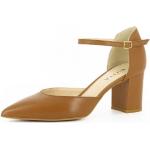 Reduzierte Braune Evita Shoes Damenschuhe mit Ländermotiv mit Riemchen aus Glattleder Größe 42 mit Absatzhöhe 5cm bis 7cm 