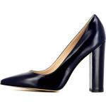 Reduzierte Blaue Elegante Evita Shoes ALINA Blockabsatz High Heels & Stiletto-Pumps aus Leder für Damen Größe 34 mit Absatzhöhe über 9cm 