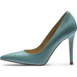 Reduzierte Türkise Elegante Evita Shoes ALINA High Heels & Stiletto-Pumps aus Leder für Damen Größe 36 mit Absatzhöhe über 9cm 