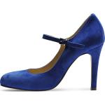 Reduzierte Blaue Evita Shoes CRISTINA Pfennigabsatz High Heels & Stiletto-Pumps für Damen Größe 34 mit Absatzhöhe über 9cm 