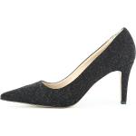 Reduzierte Schwarze Evita Shoes JESSICA Damenpumps aus Filz Größe 41 mit Absatzhöhe 7cm bis 9cm zum Oktoberfest 