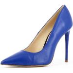 Reduzierte Royalblaue Evita Shoes Spitze Pfennigabsatz High Heels & Stiletto-Pumps ohne Verschluss aus Glattleder für Damen Größe 35 mit Absatzhöhe über 9cm 