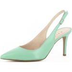 Reduzierte Mintgrüne Evita Shoes Spitze Slingback Pumps mit Riemchen aus Glattleder für Damen Größe 34 mit Absatzhöhe 7cm bis 9cm 