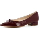 Reduzierte Bordeauxrote Lack-Optik Evita Shoes FRANCA Spitze Damenpumps ohne Verschluss aus Leder Größe 34 mit Absatzhöhe bis 3cm 