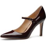 Lack-Optik Evita Shoes ILARIA Spitze Pfennigabsatz High Heels & Stiletto-Pumps mit Schnalle aus Leder für Damen Größe 34 mit Absatzhöhe über 9cm 