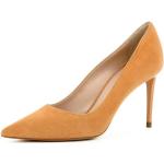 Orange Evita Shoes JESSICA Spitze Pfennigabsatz High Heels & Stiletto-Pumps ohne Verschluss aus Veloursleder für Damen Größe 34 mit Absatzhöhe 7cm bis 9cm 