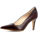Reduzierte Bordeauxrote Evita Shoes JESSICA Spitze Pfennigabsatz High Heels & Stiletto-Pumps ohne Verschluss aus Leder für Damen mit Absatzhöhe 7cm bis 9cm 