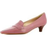Reduzierte Mauvefarbene Evita Shoes LIA Trichterabsatz Damenpumps ohne Verschluss aus Glattleder Größe 34 mit Absatzhöhe bis 3cm 