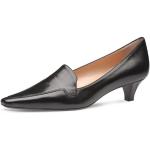 Reduzierte Schwarze Evita Shoes LIA Trichterabsatz Damenpumps ohne Verschluss aus Glattleder Größe 34 mit Absatzhöhe bis 3cm 