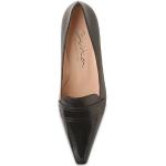 Reduzierte Schwarze Evita Shoes LIA Trichterabsatz Damenpumps ohne Verschluss aus Glattleder Größe 34 mit Absatzhöhe bis 3cm 