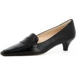 Reduzierte Schwarze Evita Shoes LIA Trichterabsatz Damenpumps ohne Verschluss aus Leder Größe 34 mit Absatzhöhe bis 3cm 