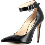 Reduzierte Schwarze Evita Shoes Spitze Pfennigabsatz High Heels & Stiletto-Pumps mit Riemchen aus Glattleder für Damen Größe 33 mit Absatzhöhe über 9cm 
