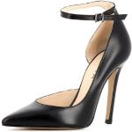 Schwarze Evita Shoes Spitze Pfennigabsatz High Heels & Stiletto-Pumps mit Riemchen aus Glattleder für Damen Größe 33 mit Absatzhöhe über 9cm 