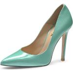 Grüne Lack-Optik Evita Shoes MIA Spitze Pfennigabsatz High Heels & Stiletto-Pumps ohne Verschluss aus Leder für Damen Größe 34 mit Absatzhöhe über 9cm 
