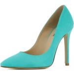 Grüne Evita Shoes MIA Spitze Pfennigabsatz High Heels & Stiletto-Pumps ohne Verschluss aus Veloursleder für Damen Größe 34 mit Absatzhöhe über 9cm 