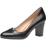 Reduzierte Schwarze Unifarbene Evita Shoes Runde Blockabsatz High Heels & Stiletto-Pumps aus Leder für Damen Größe 34 mit Absatzhöhe 5cm bis 7cm 