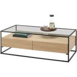 Reduzierte Braune MCA furniture Runde Glascouchtische matt mit Schublade Breite 50-100cm, Höhe 100-150cm 