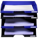 Reduzierte Mitternachtsblaue Exacompta Premium Briefablagen quer & Briefkörbe quer DIN A4 aus Kunststoff stapelbar 4-teilig 