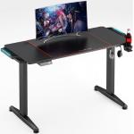 Schwarze Gaming Tische höhenverstellbar Breite 0-50cm, Höhe 100-150cm, Tiefe 0-50cm 