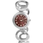 Excellanc Quarz Damenarmbanduhren aus Edelstahl mit Analog-Zifferblatt mit Mineralglas-Uhrenglas mit Metallarmband 