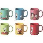 Bunte Excelsa Die Peanuts Snoopy Kaffeetassen-Sets 350 ml aus Keramik 6-teilig 6 Personen 