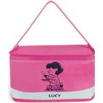 Excelsa Peanuts Lunch Box Lucy, Polyester, Fuchsia