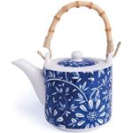 Blaue Arabische Excelsa Runde Teekannen 550 ml aus Porzellan 