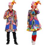 Bunte Clown-Kostüme & Harlekin-Kostüme für Damen Größe XXL 