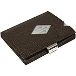 EXENTRI Leder Dreifachgefaltete Brieftasche in Mosaik - RFID- Schutz mit Verschlussclip aus Edelstahl