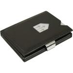 Schwarze Portemonnaies & Wallets aus Leder mit RFID-Schutz 