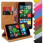 Braune Nokia Lumia 1320 Cases Art: Flip Cases mit Bildern aus Kunstleder 