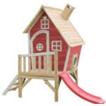 Rote EXIT Toys Fantasia Nachhaltige Spieltürme & Stelzenhäuser aus Zeder mit Rutsche 