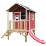 Rote Skandinavische EXIT Toys Loft Holzspieltürme & Holzstelzenhäuser mit Rutsche 