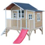Rote Skandinavische EXIT Toys Loft Spieltürme & Stelzenhäuser aus Zeder mit Rutsche 