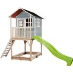 Braune Skandinavische EXIT Toys Loft Spieltürme & Stelzenhäuser aus Zeder mit Rutsche 