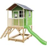 Grüne EXIT Toys Loft Spielhäuser & Kinderspielhäuser aus Zedernholz mit Rutsche Elementbauweise 