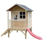 Braune Moderne EXIT Toys Loft Spielhäuser & Kinderspielhäuser aus Zeder mit Rutsche 