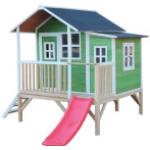 Grüne Moderne EXIT Toys Loft Spielhäuser & Kinderspielhäuser aus Zeder mit Rutsche 