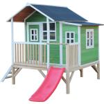 Grüne Moderne EXIT Toys Loft Spielhäuser & Kinderspielhäuser aus Zedernholz mit Rutsche 