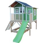 Grüne Moderne EXIT Toys Loft Spielhäuser & Kinderspielhäuser aus Zedernholz mit Rutsche 