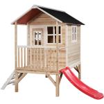 Rote Skandinavische EXIT Toys Spielhäuser & Kinderspielhäuser aus Buche mit Rutsche 