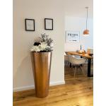 Silberne Moderne VIVANNO Pflanzkübel & Blumentöpfe metallic aus Glasfaser Indoor 