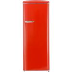 F (A bis G) EXQUISIT Kühlschrank "RKS325-V-H-160F" Kühlschränke rot ohne Gefrierfach