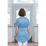 Stahlblaue Bio Nachhaltige Damenkasacks mit Reißverschluss aus Baumwolle maschinenwaschbar Größe XXL 