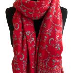 Rote Bestickte Kaschmir-Schals aus Kaschmir für Herren für den für den Winter 